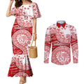 Gold Coast Suns NAIDOC Week 2026 Couples Matching Mermaid Dress and Long Sleeve Button Shirt Australian Aboriginal Dot Art Dreamtime Pattern Style
