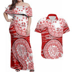 Gold Coast Suns NAIDOC Week 2026 Couples Matching Off Shoulder Maxi Dress and Hawaiian Shirt Australian Aboriginal Dot Art Dreamtime Pattern Style