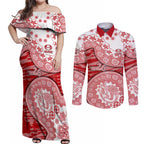 Gold Coast Suns NAIDOC Week 2026 Couples Matching Off Shoulder Maxi Dress and Long Sleeve Button Shirt Australian Aboriginal Dot Art Dreamtime Pattern Style