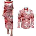 Gold Coast Suns NAIDOC Week 2026 Couples Matching Puletasi and Long Sleeve Button Shirt Australian Aboriginal Dot Art Dreamtime Pattern Style