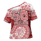 Gold Coast Suns NAIDOC Week 2026 Cross Shoulder Shirt Australian Aboriginal Dot Art Dreamtime Pattern Style