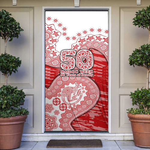 Gold Coast Suns NAIDOC Week 2026 Door Cover Australian Aboriginal Dot Art Dreamtime Pattern Style