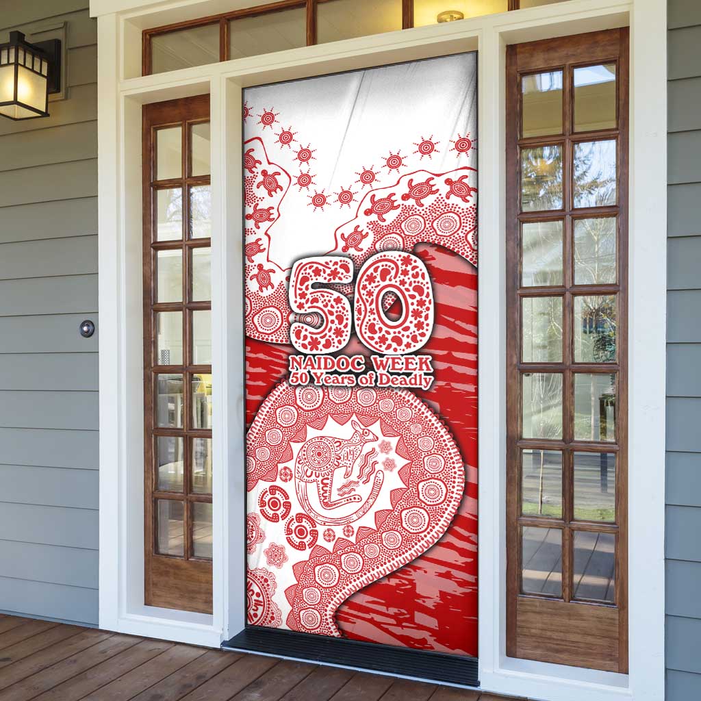 Gold Coast Suns NAIDOC Week 2026 Door Cover Australian Aboriginal Dot Art Dreamtime Pattern Style