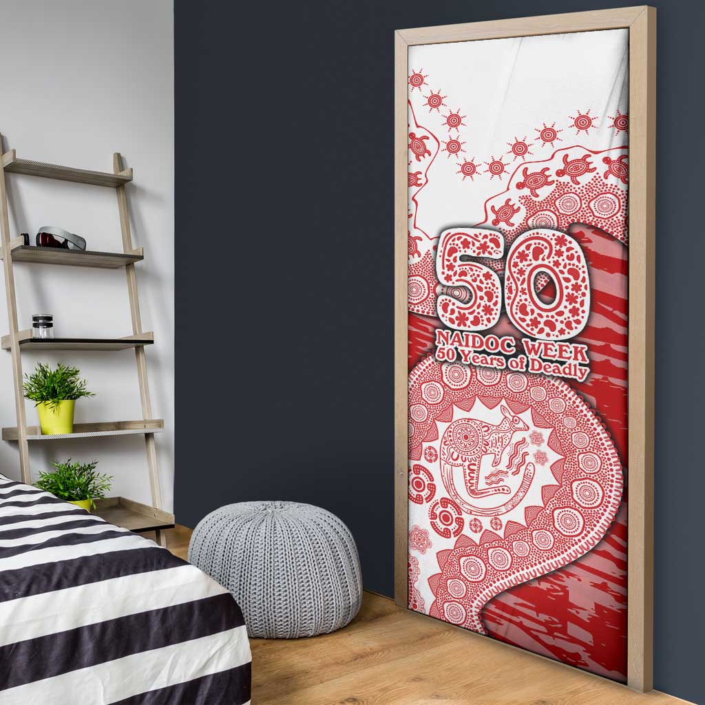 Gold Coast Suns NAIDOC Week 2026 Door Cover Australian Aboriginal Dot Art Dreamtime Pattern Style