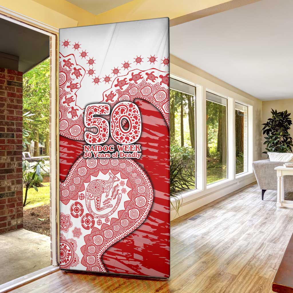 Gold Coast Suns NAIDOC Week 2026 Door Cover Australian Aboriginal Dot Art Dreamtime Pattern Style