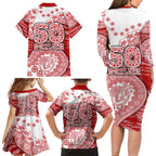 Gold Coast Suns NAIDOC Week 2026 Family Matching Long Sleeve Bodycon Dress and Hawaiian Shirt Australian Aboriginal Dot Art Dreamtime Pattern Style