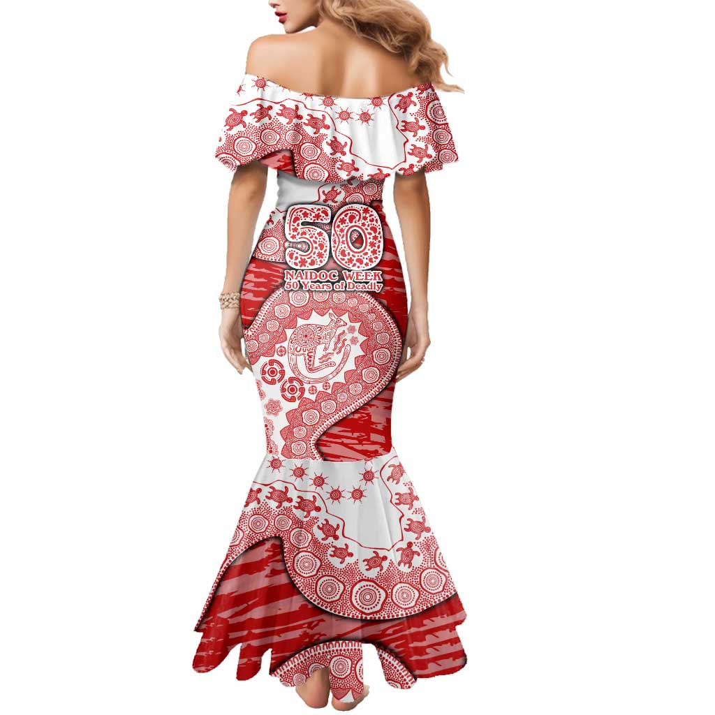 Gold Coast Suns NAIDOC Week 2026 Family Matching Mermaid Dress and Hawaiian Shirt Australian Aboriginal Dot Art Dreamtime Pattern Style