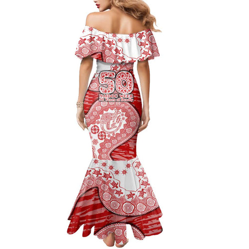 Gold Coast Suns NAIDOC Week 2026 Family Matching Mermaid Dress and Hawaiian Shirt Australian Aboriginal Dot Art Dreamtime Pattern Style