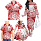 Gold Coast Suns NAIDOC Week 2026 Family Matching Off The Shoulder Long Sleeve Dress and Hawaiian Shirt Australian Aboriginal Dot Art Dreamtime Pattern Style