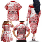 Gold Coast Suns NAIDOC Week 2026 Family Matching Off The Shoulder Long Sleeve Dress and Hawaiian Shirt Australian Aboriginal Dot Art Dreamtime Pattern Style