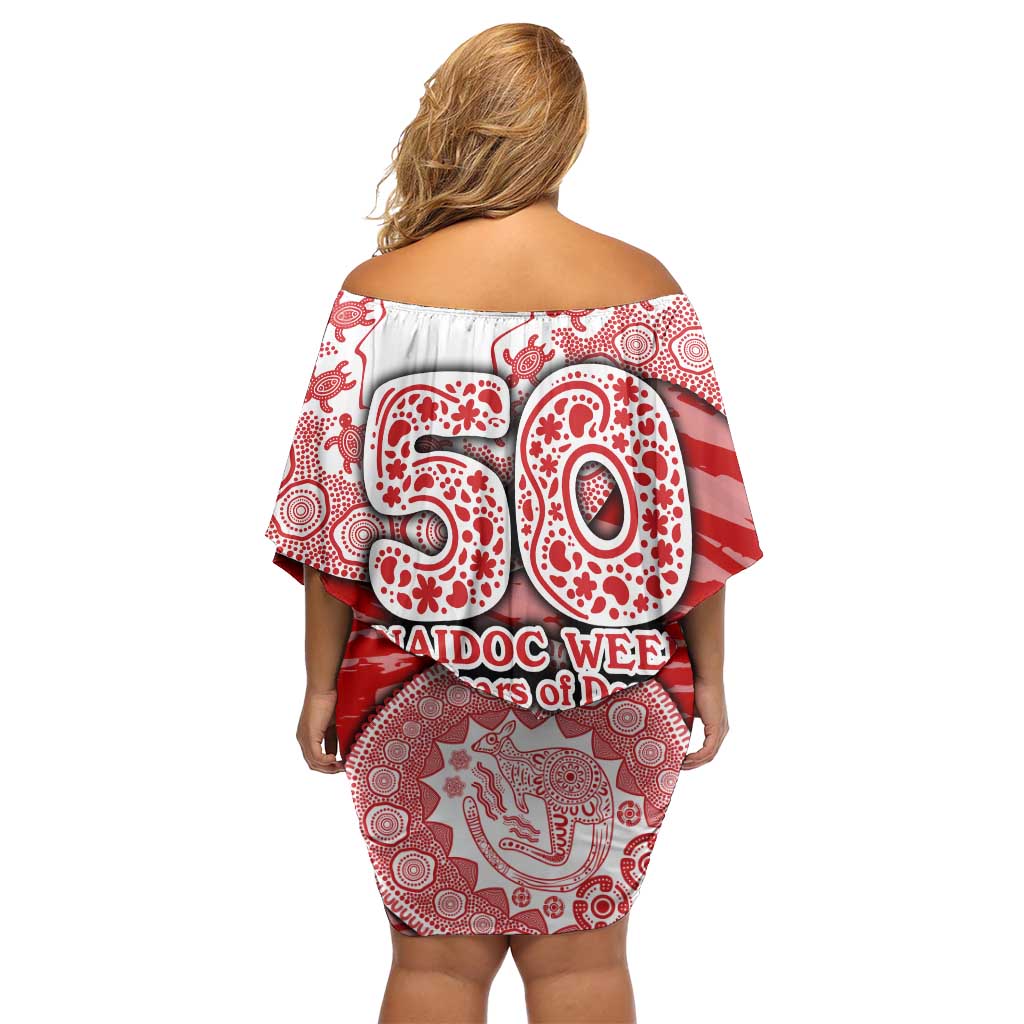 Gold Coast Suns NAIDOC Week 2026 Family Matching Off Shoulder Short Dress and Hawaiian Shirt Australian Aboriginal Dot Art Dreamtime Pattern Style