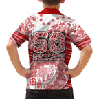 Gold Coast Suns NAIDOC Week 2026 Family Matching Puletasi and Hawaiian Shirt Australian Aboriginal Dot Art Dreamtime Pattern Style