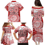 Gold Coast Suns NAIDOC Week 2026 Family Matching Puletasi and Hawaiian Shirt Australian Aboriginal Dot Art Dreamtime Pattern Style