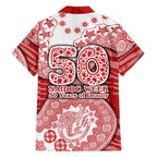 Gold Coast Suns NAIDOC Week 2026 Family Matching Short Sleeve Bodycon Dress and Hawaiian Shirt Australian Aboriginal Dot Art Dreamtime Pattern Style