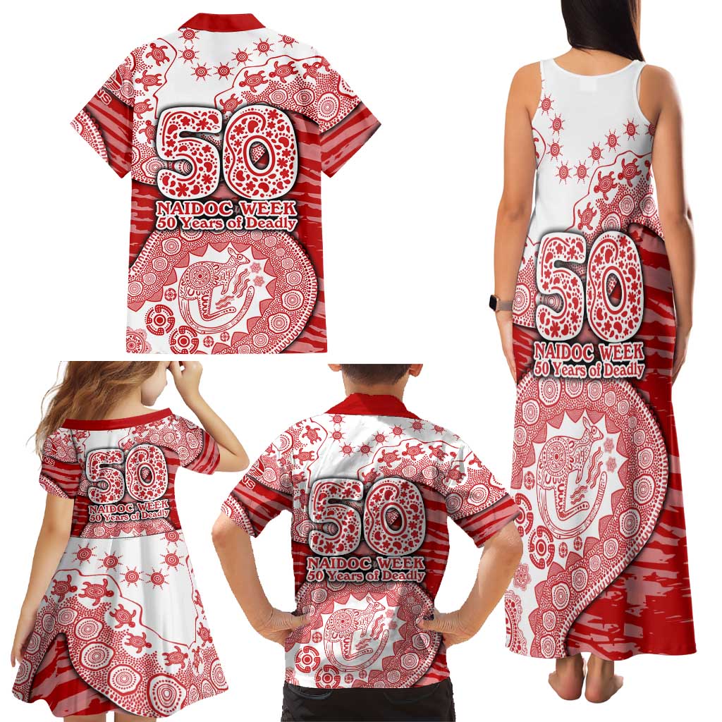 Gold Coast Suns NAIDOC Week 2026 Family Matching Tank Maxi Dress and Hawaiian Shirt Australian Aboriginal Dot Art Dreamtime Pattern Style