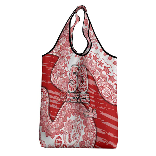 Gold Coast Suns NAIDOC Week 2026 Grocery Bag Australian Aboriginal Dot Art Dreamtime Pattern Style