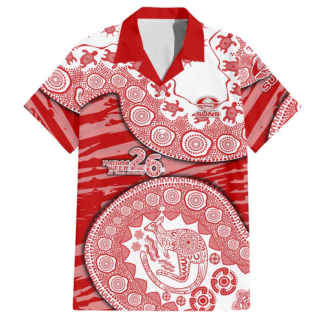 Gold Coast Suns NAIDOC Week 2026 Hawaiian Shirt Australian Aboriginal Dot Art Dreamtime Pattern Style