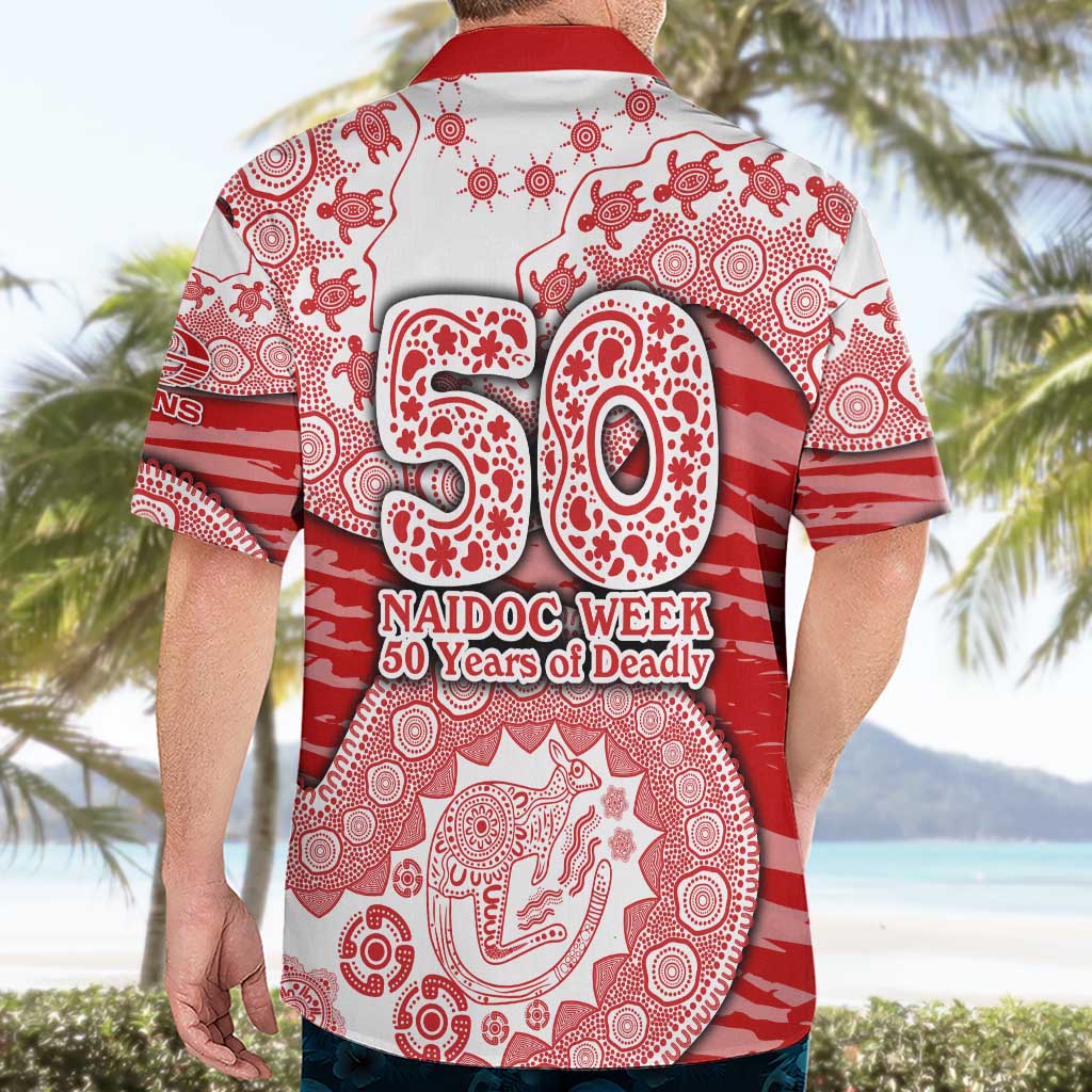 Gold Coast Suns NAIDOC Week 2026 Hawaiian Shirt Australian Aboriginal Dot Art Dreamtime Pattern Style