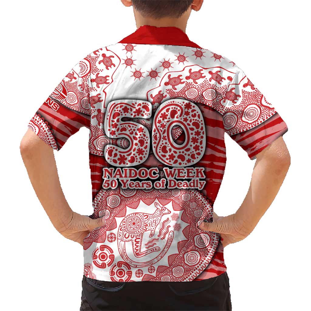 Gold Coast Suns NAIDOC Week 2026 Hawaiian Shirt Australian Aboriginal Dot Art Dreamtime Pattern Style