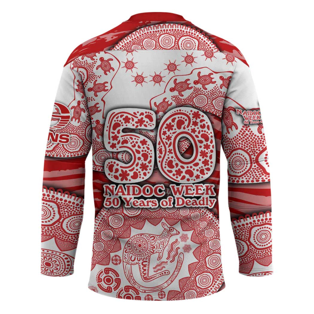 Gold Coast Suns NAIDOC Week 2026 Hockey Jersey Australian Aboriginal Dot Art Dreamtime Pattern Style