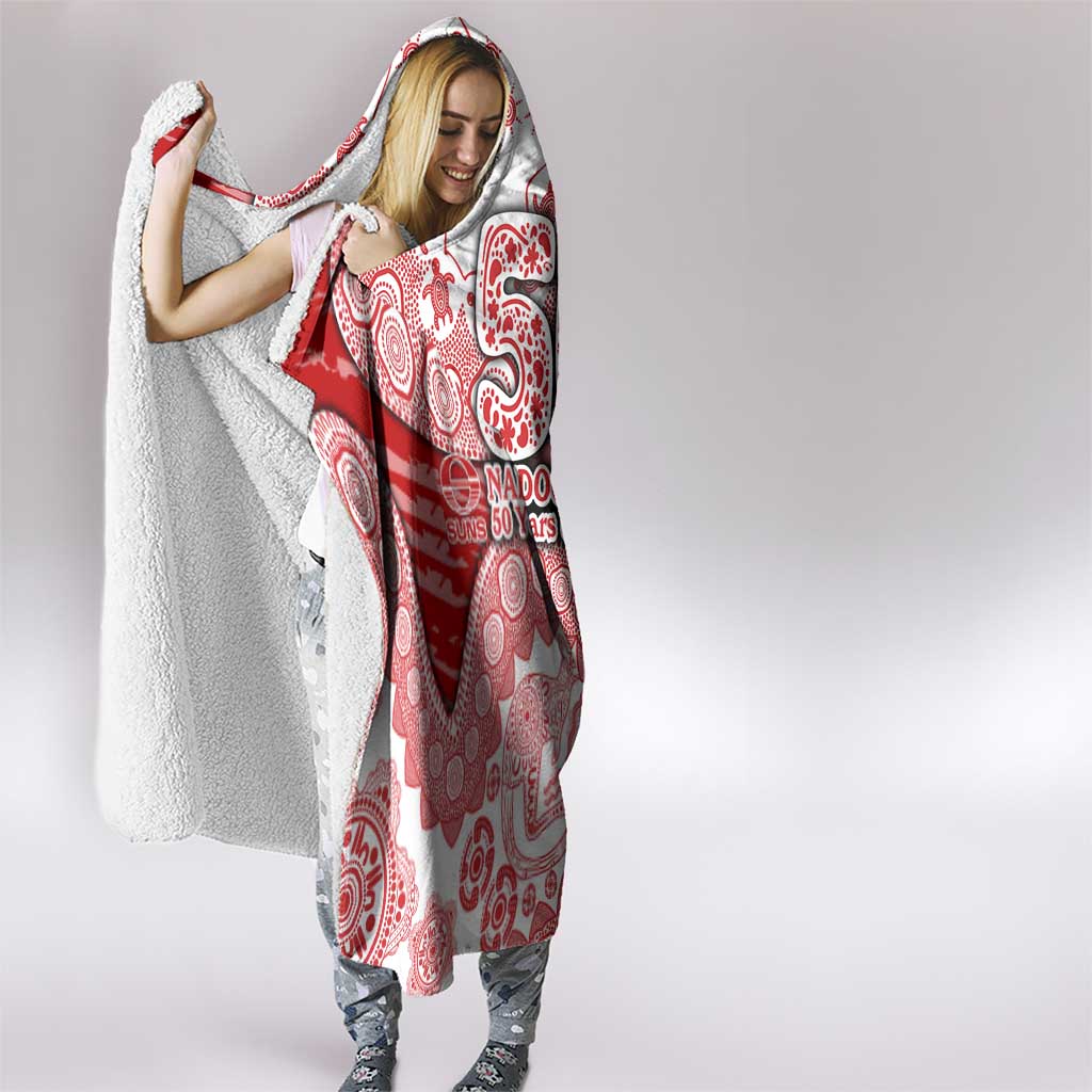 Gold Coast Suns NAIDOC Week 2026 Hooded Blanket Australian Aboriginal Dot Art Dreamtime Pattern Style