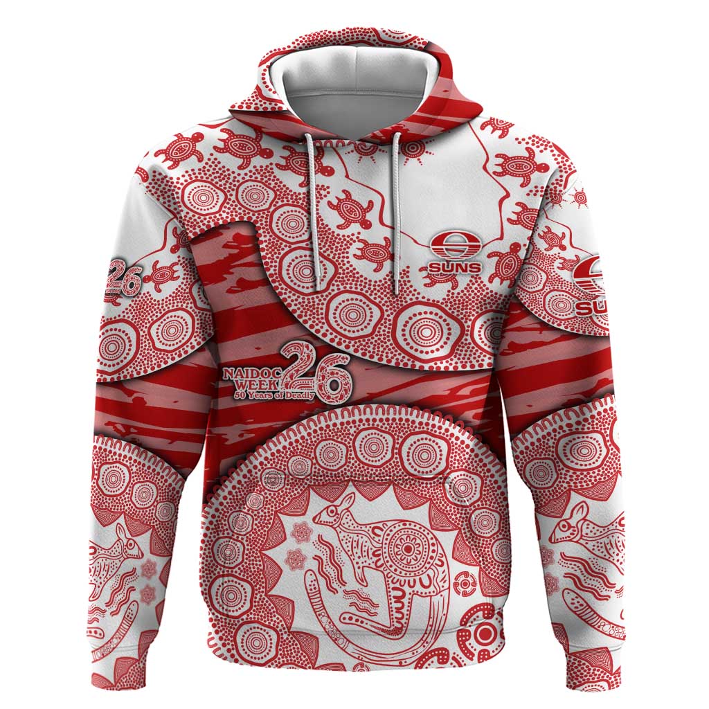Gold Coast Suns NAIDOC Week 2026 Hoodie Australian Aboriginal Dot Art Dreamtime Pattern Style
