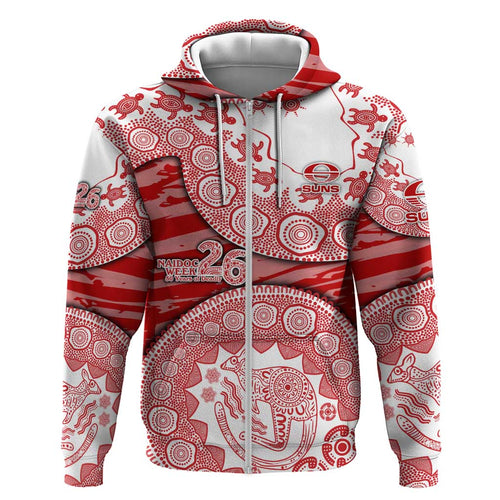 Gold Coast Suns NAIDOC Week 2026 Hoodie Australian Aboriginal Dot Art Dreamtime Pattern Style
