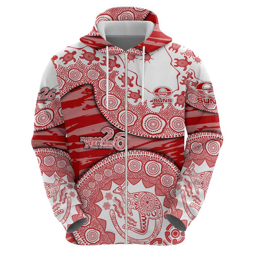 Gold Coast Suns NAIDOC Week 2026 Hoodie Australian Aboriginal Dot Art Dreamtime Pattern Style