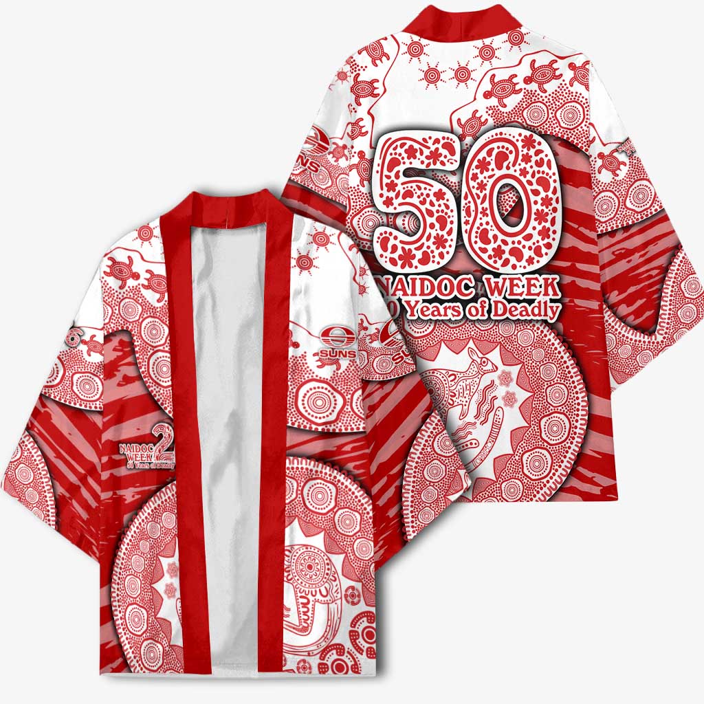 Gold Coast Suns NAIDOC Week 2026 Kimono Australian Aboriginal Dot Art Dreamtime Pattern Style
