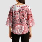 Gold Coast Suns NAIDOC Week 2026 Kimono Sleeve Blouse Australian Aboriginal Dot Art Dreamtime Pattern Style