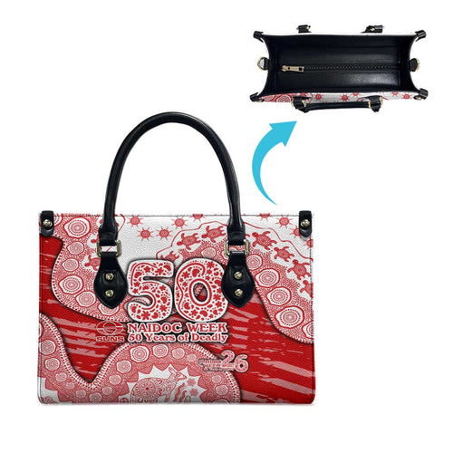 Gold Coast Suns NAIDOC Week 2026 Leather Bag Australian Aboriginal Dot Art Dreamtime Pattern Style