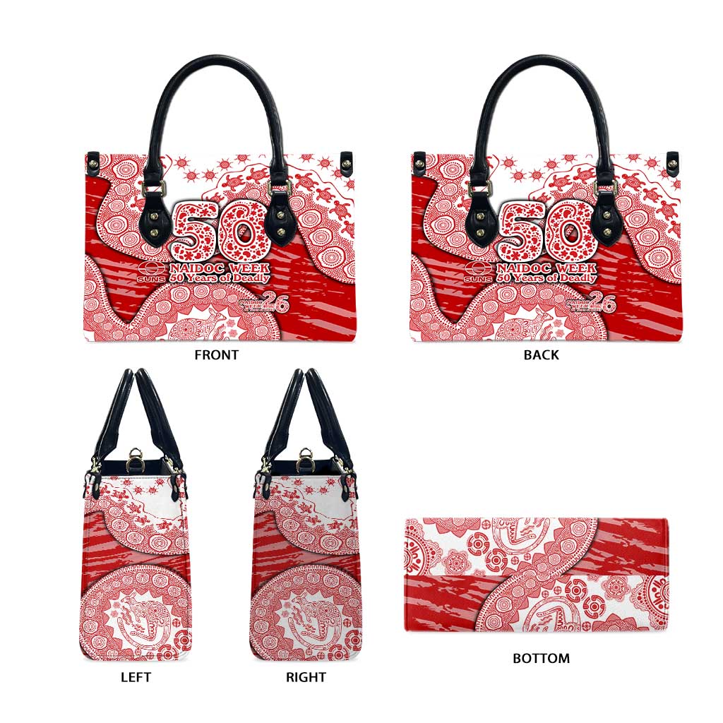 Gold Coast Suns NAIDOC Week 2026 Leather Bag Australian Aboriginal Dot Art Dreamtime Pattern Style