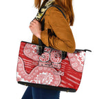 Gold Coast Suns NAIDOC Week 2026 Leather Tote Bag Australian Aboriginal Dot Art Dreamtime Pattern Style