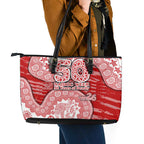Gold Coast Suns NAIDOC Week 2026 Leather Tote Bag Australian Aboriginal Dot Art Dreamtime Pattern Style