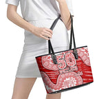 Gold Coast Suns NAIDOC Week 2026 Leather Tote Bag Australian Aboriginal Dot Art Dreamtime Pattern Style