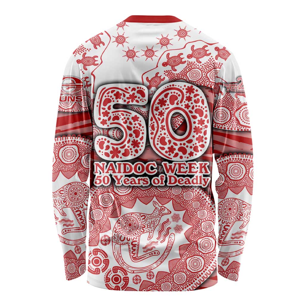 Gold Coast Suns NAIDOC Week 2026 Long Sleeve Shirt Australian Aboriginal Dot Art Dreamtime Pattern Style