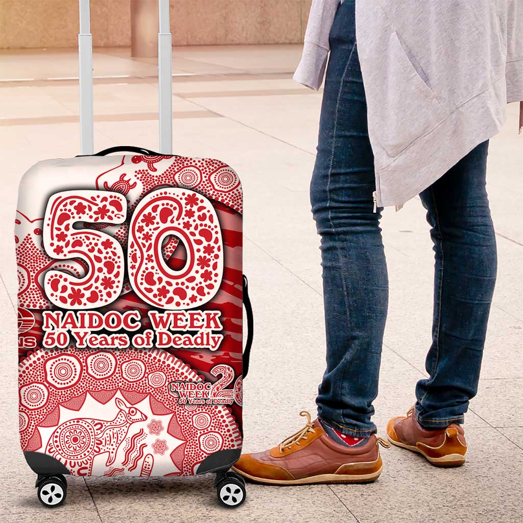 Gold Coast Suns NAIDOC Week 2026 Luggage Cover Australian Aboriginal Dot Art Dreamtime Pattern Style