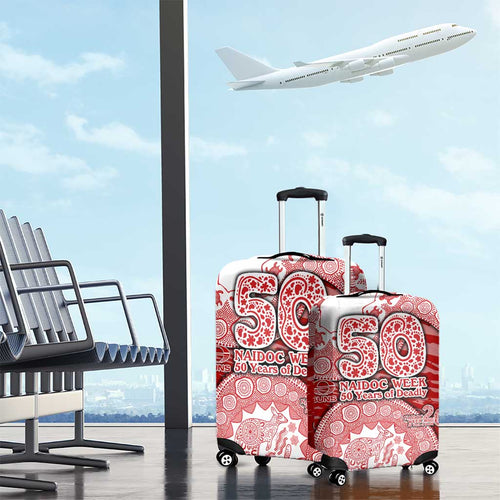 Gold Coast Suns NAIDOC Week 2026 Luggage Cover Australian Aboriginal Dot Art Dreamtime Pattern Style
