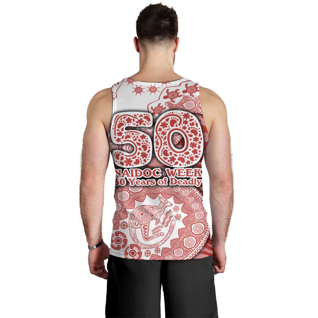 Gold Coast Suns NAIDOC Week 2026 Men Tank Top Australian Aboriginal Dot Art Dreamtime Pattern Style