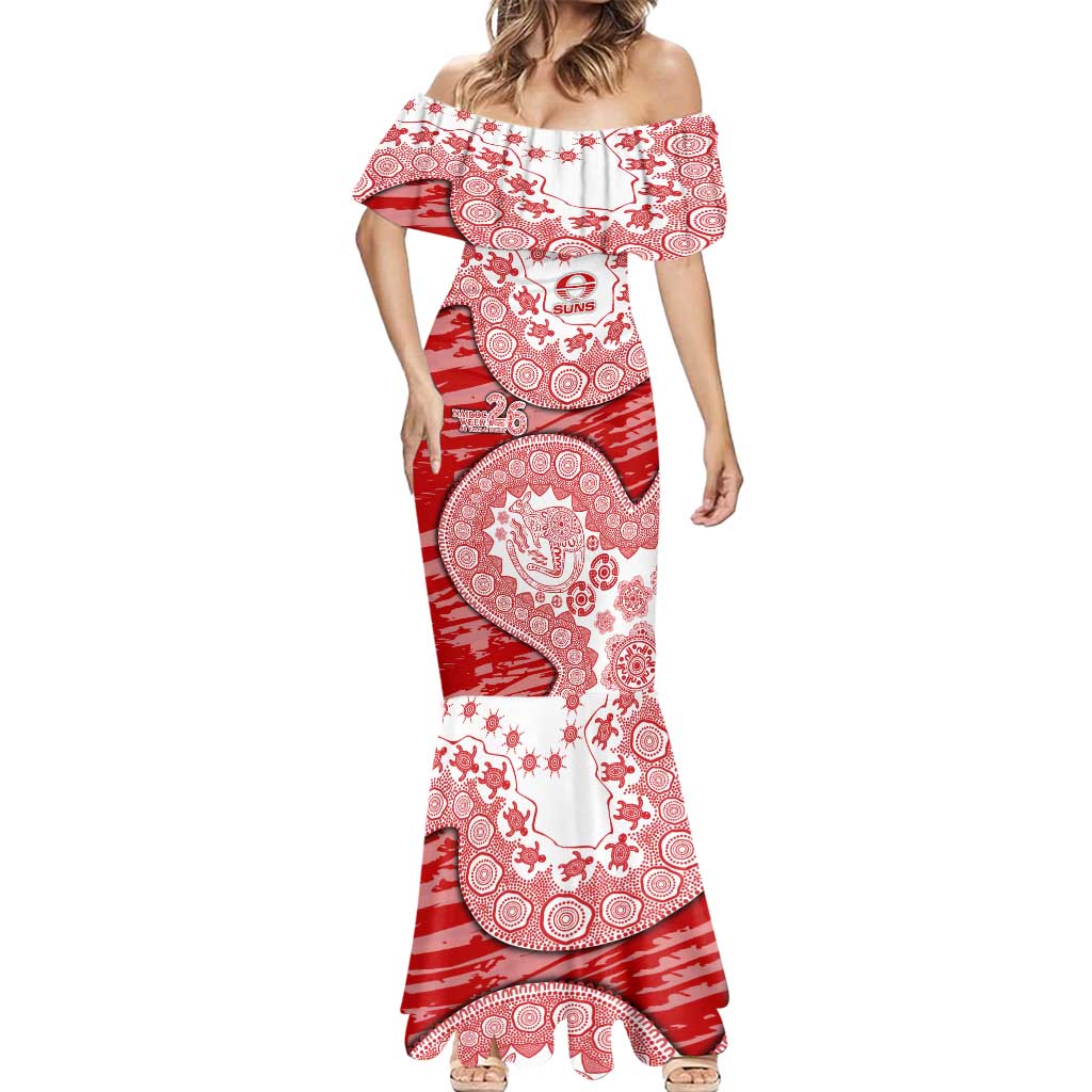 Gold Coast Suns NAIDOC Week 2026 Mermaid Dress Australian Aboriginal Dot Art Dreamtime Pattern Style