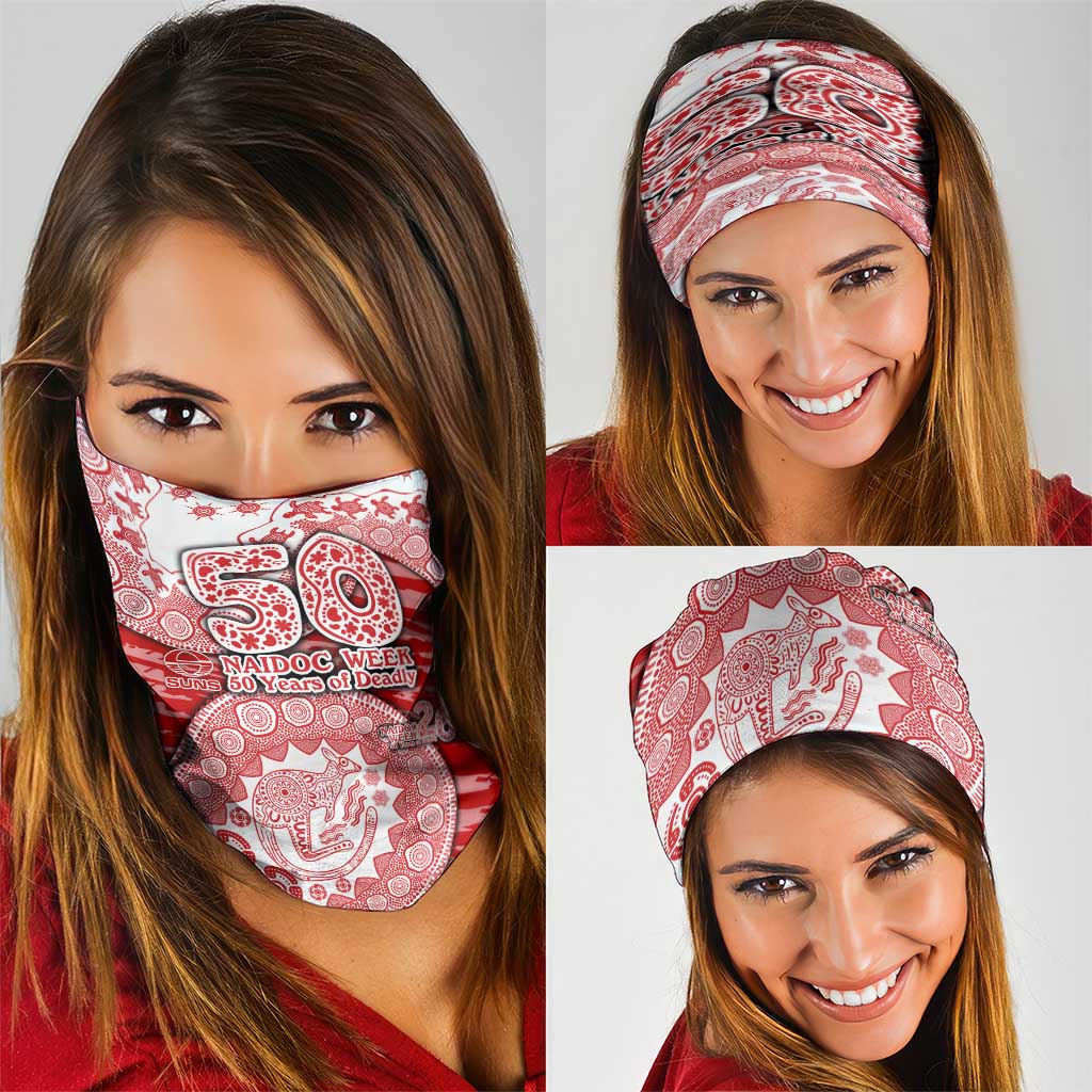Gold Coast Suns NAIDOC Week 2026 Neck Gaiter Australian Aboriginal Dot Art Dreamtime Pattern Style