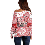 Gold Coast Suns NAIDOC Week 2026 Off Shoulder Sweater Australian Aboriginal Dot Art Dreamtime Pattern Style
