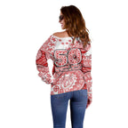 Gold Coast Suns NAIDOC Week 2026 Off Shoulder Sweater Australian Aboriginal Dot Art Dreamtime Pattern Style