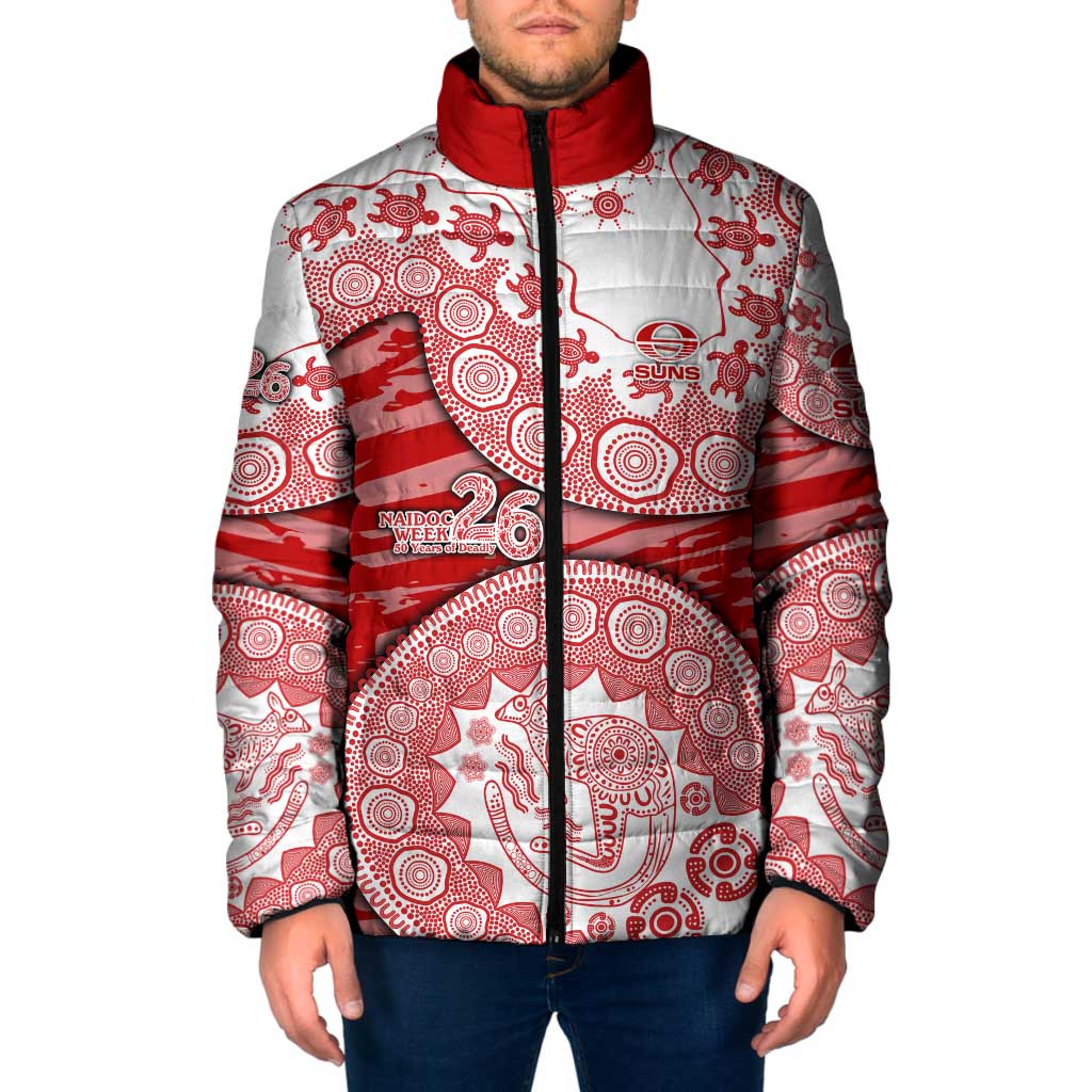 Gold Coast Suns NAIDOC Week 2026 Padded Jacket Australian Aboriginal Dot Art Dreamtime Pattern Style