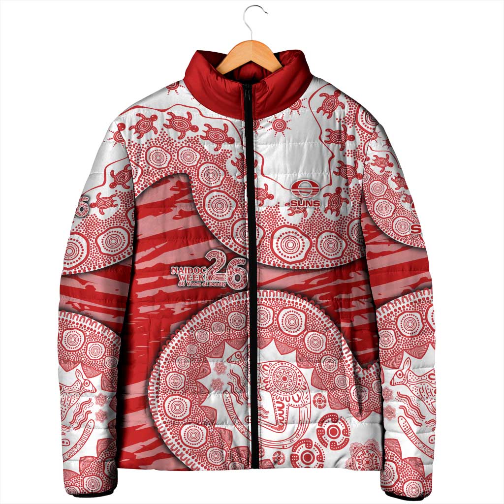 Gold Coast Suns NAIDOC Week 2026 Padded Jacket Australian Aboriginal Dot Art Dreamtime Pattern Style