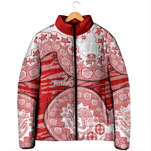 Gold Coast Suns NAIDOC Week 2026 Padded Jacket Australian Aboriginal Dot Art Dreamtime Pattern Style