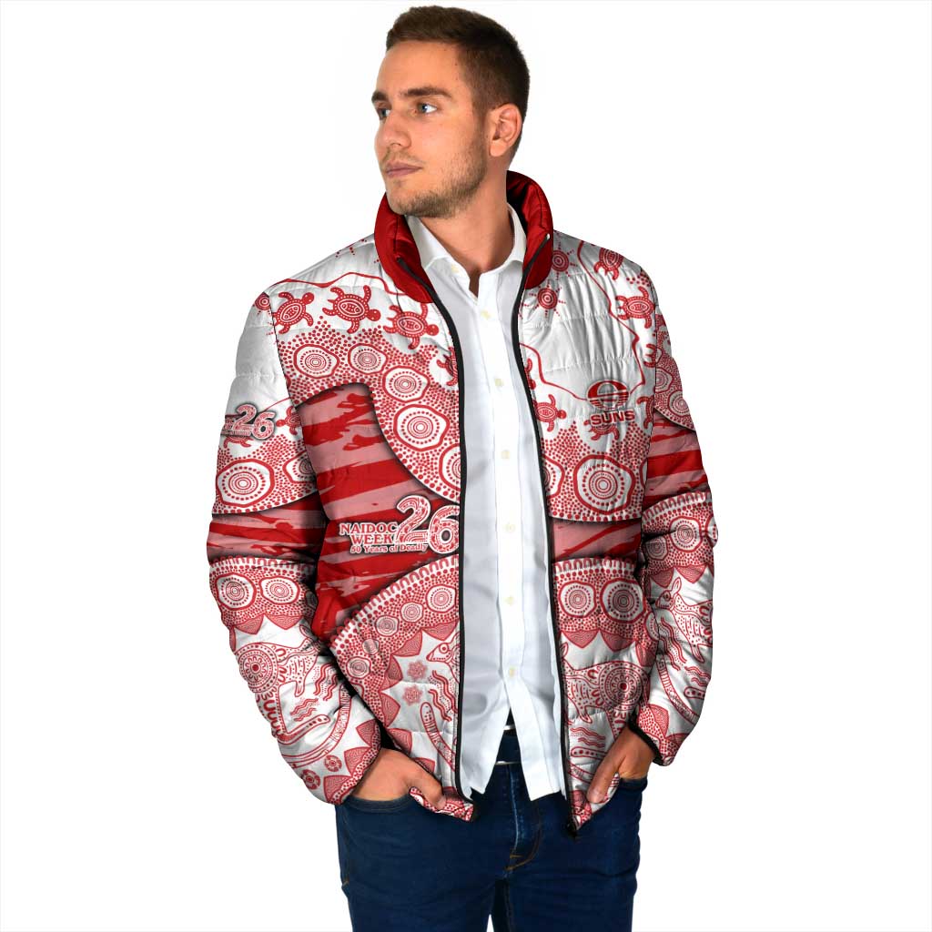 Gold Coast Suns NAIDOC Week 2026 Padded Jacket Australian Aboriginal Dot Art Dreamtime Pattern Style