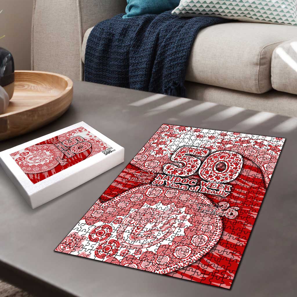 Gold Coast Suns NAIDOC Week 2026 Puzzle Australian Aboriginal Dot Art Dreamtime Pattern Style