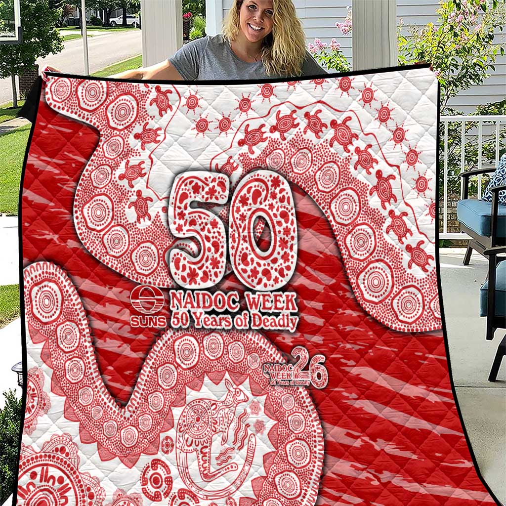 Gold Coast Suns NAIDOC Week 2026 Quilt Australian Aboriginal Dot Art Dreamtime Pattern Style