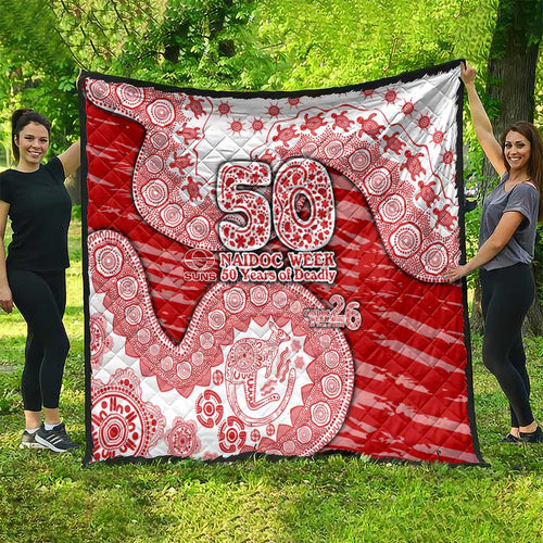 Gold Coast Suns NAIDOC Week 2026 Quilt Australian Aboriginal Dot Art Dreamtime Pattern Style
